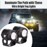 Allextreme ‎EXMDL02 20W Mini Driving LED Fog Light Spot Beam Projector Lens Driving Lamp for Motorcycle, Truck & Car (Yellow & White, 2 Pcs)