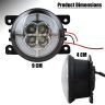 Allextreme EXSLD02 Round LED Fog light with High Low Beam Pattern Energy Efficient & Ultra Bright for All Cars (White, Pack of 2)