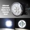 Allextreme EXSLD02 Round LED Fog light with High Low Beam Pattern Energy Efficient & Ultra Bright for All Cars (White, Pack of 2)
