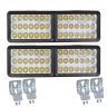 Allextreme EXBE423 24W 42 LED Fog Spotlight Strobe light Ultra Bright Driving Lamp With Mounting Brackets & 3 different Modes for Truck & Car