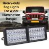 Allextreme EXBE423 24W 42 LED Fog Spotlight Strobe light Ultra Bright Driving Lamp With Mounting Brackets & 3 different Modes for Truck & Car