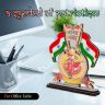 AllExtreme EXIF09 Indian Flag With Jai Hind Symbol For Office Desk, Table & Room Universal Showpiece Emblem Car Dashboard Decoration