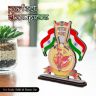AllExtreme EXIF09 Indian Flag With Jai Hind Symbol For Office Desk, Table & Room Universal Showpiece Emblem Car Dashboard Decoration