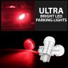 Allextreme EXRPL01 T10 LED Parking Light Super Bright Interior Pilot License Plate Dome Indicator Lamp Bulb Universal Fit for Car Bike and Motorcycle (Red)