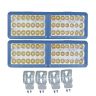 Allextreme EXBL423 24W 42 LED Fog Light Waterproof Flood Lamp with Mounting Brackets for Truck, Jeeps & Cars (White and Yellow, 2 PCs)