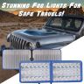 Allextreme EXBL423 24W 42 LED Fog Light Waterproof Flood Lamp with Mounting Brackets for Truck, Jeeps & Cars (White and Yellow, 2 PCs)