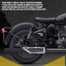 AllExtreme EXBS03 Exhaust Silencer Modern Style Metal Iron Material with Durable & Sturdiness Compatible for Royal Enfield BS3 Model Bullet (Black)