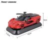 AllExtreme EXDAF02 Solar Powered Natural Aromatherapy Air Freshener Car Shape Perfume Ornament Eliminates Bad Odors Perfect For Automobiles Offices & Homes (1 Pc, Red)