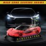 AllExtreme EXDAF02 Solar Powered Natural Aromatherapy Air Freshener Car Shape Perfume Ornament Eliminates Bad Odors Perfect For Automobiles Offices & Homes (1 Pc, Red)