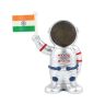 AllExtreme Solar Power Astronaut Ornament Moving Hand With Indian Flag For Home With Stick, Car Dashboard & Decoration Showpiece (Silver)