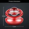 AllExtreme EXTPF0R Car Air Freshener Double Ring with Crystal Ball Solar Energy 360° Revolving Refillable Aromatherapy Diffuser Scented Perfume Fragrance (Red)