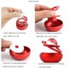 AllExtreme EXTPF0R Car Air Freshener Double Ring with Crystal Ball Solar Energy 360° Revolving Refillable Aromatherapy Diffuser Scented Perfume Fragrance (Red)