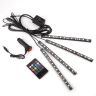Allextreme EX12LRC4 6W 4 in 1 48 LED Lighting Kit with Car Charger, Sound Activated IR Wireless Remote Control Atmosphere Lamp (Multicolour, HHT-06)-Set of 4