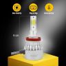 AllExtreme HYPERDRIVE LED Headlight Conversion Kit 75W Car Headlamp 6000K Super Bright White Beam Replaces Halogen,HID Waterproof LED Fog lamp Bulbs (1 Year Warranty,H8-H11)
