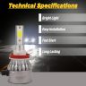 AllExtreme HYPERDRIVE LED Headlight Conversion Kit 75W Car Headlamp 6000K Super Bright White Beam Replaces Halogen,HID Waterproof LED Fog lamp Bulbs (1 Year Warranty,H8-H11)