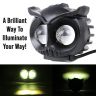 Allextreme EXS202 20W LED Owl Metal Fog Light High Brightness 2 LED Headlamp Bulb for Bikes, Motorcycles & Cars (1Pc, Yellow & White)