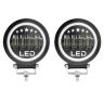 Allextreme EX27FW2 4 LED Headlight Lamp Universal Waterproof Off Road Driving CREE LED Fog Light with Mounting Brackets for Bike and Cars (27W, Blue & White, Pack of 2)