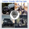 Allextreme EX27FW1 4 LED Headlight Lamp Universal Waterproof Off Road Driving CREE LED Fog Light with Mounting Brackets for Bike and Cars (27W, Blue & White, Pack of 1)
