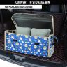 Allextreme CB-S06 Non-Inflatable Car Bed with Two Pillows Portable & Foldable Design Polyester Fabric Back Seat Sleeping Mattress & Multi Storage Organizer for Baby Kids Travel Camping Picnic (Blue)