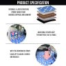 Allextreme CB-S05 Non-Inflatable Car Bed Portable & Foldable Design Polyester Fabric Back Seat Sleeping Mattress & Multi Storage Organizer for Baby Kids Travel Camping Picnic (Blue)