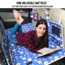Allextreme CB-S05 Non-Inflatable Car Bed Portable & Foldable Design Polyester Fabric Back Seat Sleeping Mattress & Multi Storage Organizer for Baby Kids Travel Camping Picnic (Blue)