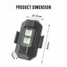 AllExtreme Aircraft Blinking Strobe LED Light Rechargeable Helmet Flashing Emergency Signal for Motorbike Bicycle Car Drones (Pack of 2)