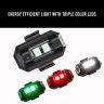 AllExtreme Aircraft Blinking Strobe LED Light Rechargeable Helmet Flashing Emergency Signal for Motorbike Bicycle Car Drones (Pack of 2)