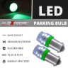 Allextreme EXDM19G BA9S LED Parking Light Super Bright 2 SMD Car Interior License Plate Wedge Dome Trunk Dashboard Bulb for Car Bike and Motorcycle (1W, Green, 2 PCS)