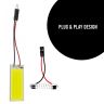 Allextreme EXSDM01 32 SMD Universal Car Interior Super Bright Roof Light Reading Dome Bulb Lamp with Festoon Holder (1.6W, White,1 Pc)