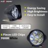 Allextreme EXL6FLW Universal LED Fog Light Driving Work Lamp for Bike Cars and Motorcycle (6 Led, 2Pcs)