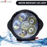 Allextreme EXL6FLW Universal LED Fog Light Driving Work Lamp for Bike Cars and Motorcycle (6 Led, 2Pcs)