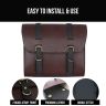Allextreme EXBSBL2 Bike Saddle Bag Backseat for Riders Portable Waterproof PU Leather Extra Large Capacity Storage Kit Organizer Classic Look for Motorcycle (Brown)