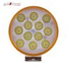 Allextreme EX24W1PW 12 LED Round Fog Light Waterproof Spot Beam Off Road Driving Lamp for Motorcycle and Cars (24W, White, 1PC)