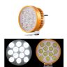 Allextreme EX24W1PW 12 LED Round Fog Light Waterproof Spot Beam Off Road Driving Lamp for Motorcycle and Cars (24W, White, 1PC)