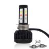 AllExtreme EX9Y4B1 4 Side LED Headlight Bulb with Cooling Fan and Canbus Head lamp Conversion Kit for Bike Car SUV and Motorcycles (40W, White Blue and Red)