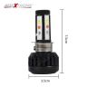 AllExtreme EX9Y4B1 4 Side LED Headlight Bulb with Cooling Fan and Canbus Head lamp Conversion Kit for Bike Car SUV and Motorcycles (40W, White Blue and Red)