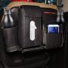 Allextreme EXCSB2 Universal PU Leather Auto Car Seat Back Storage Deluxe Organizer Bag with Tissue Holder, Mobile & Bottle Drinks Pockets Travel Multi Pocket Box for SUV (Black)