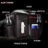 Allextreme EXCSB2 Universal PU Leather Auto Car Seat Back Storage Deluxe Organizer Bag with Tissue Holder, Mobile & Bottle Drinks Pockets Travel Multi Pocket Box for SUV (Black)