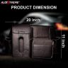 Allextreme EXCSB2 Universal PU Leather Auto Car Seat Back Storage Deluxe Organizer Bag with Tissue Holder, Mobile & Bottle Drinks Pockets Travel Multi Pocket Box for SUV (Black)
