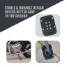 AllExtreme Bike Stand Extender Pad CNC Foot Side Kickstand Enlarger Extension Compact Support Plate Compatible with Royal Enfield Interceptor 650 (Black)