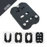 AllExtreme Bike Stand Extender Pad CNC Foot Side Kickstand Enlarger Extension Compact Support Plate Compatible with Royal Enfield Classic 350 (Black)