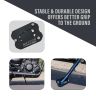 AllExtreme Bike Stand Extender Pad CNC Foot Side Kickstand Enlarger Extension Compact Support Plate Compatible with Royal Enfield Meteor 350 (Black)