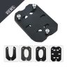 AllExtreme Bike Stand Extender Pad CNC Foot Side Kickstand Enlarger Extension Compact Support Plate Compatible with Royal Enfield Meteor 350 (Black)