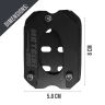 AllExtreme Bike Stand Extender Pad CNC Foot Side Kickstand Enlarger Extension Compact Support Plate Compatible with Royal Enfield Meteor 350 (Black)