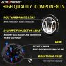 Allextreme EX989H0 7 Inch Full Ring Round LED Headlight with Hi/Low Beam Ultra Bright Angel Eye Lamp Compatible with Bullet, Harley Davidson Jeep Wrangler (Pack of 2)