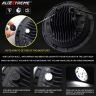 Allextreme EX989H0 7 Inch Full Ring Round LED Headlight with Hi/Low Beam Ultra Bright Angel Eye Lamp Compatible with Bullet, Harley Davidson Jeep Wrangler (Pack of 2)