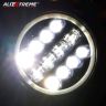 Allextreme 12 LED Round Headlight with Full Ring 3 Color DRL Angel Eyes & Hi/Low Beam Compatible with Royal Enfield, Jeep & Harley Davidson (Pack of 2)