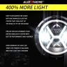 Allextreme 7 Inch Round Headlight with Full Ring 3 Color DRL Angel Eyes & Hi/Low Beam Compatible with Royal Enfield, Jeep & Harley Davidson (Pack of 2)