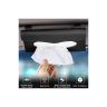 AllExtreme EXCTH01B PU Leather Car Sun Visor Tissue Holder Napkin Organizer Storage Bag for SUV (22.86x12.7cm)