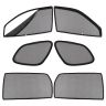 AllExtreme EXCBMH6 Car Blind Breathable Sun Shades for Front/Rear & Quarter Glass Mesh Curtain Glare Reduction Net Pullover UV Protection Compatible with MG Hector (Black, Pack of 6)